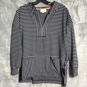 MelloDay hoodie women’s Medium striped perfect for summer‎ soft M nautical top